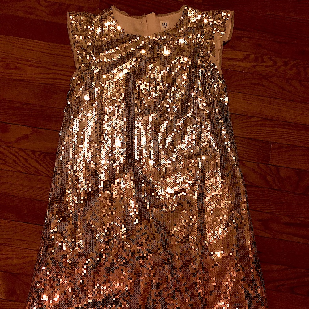 GAP Gold Ombré Sequence Dress Size 12